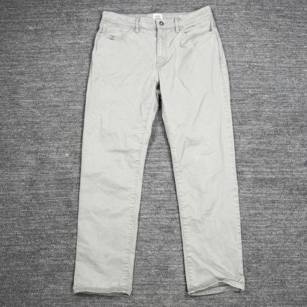 Flint And Tinder 365 Pants Mens 32X30 Gray Slim Fit  5 Pocket Stretch Huckberry